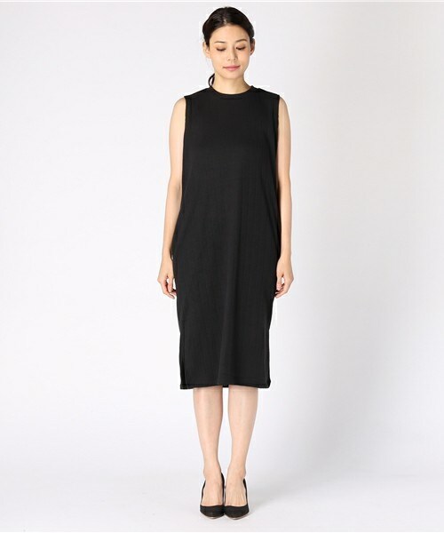 INTERPLANET WINGS（インタープラネットウィング）の「太リブニットノースリワンピース（ワンピース・レディース・ブラック/モカ/ボルドー・FREE）」の4枚目の写真