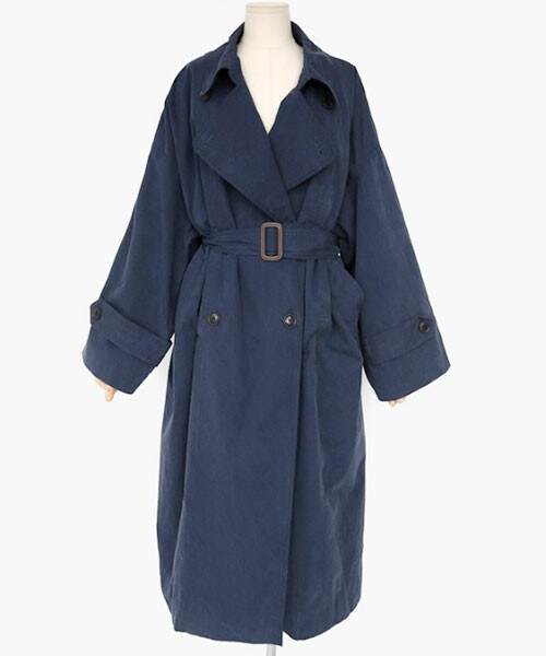 DHOLIC（ディーホリック）の「ベルトSETビッグシルエットトレンチコート（トレンチコート・レディース・カーキ/ベージュ/ネイビー・FREE）」の2枚目の写真