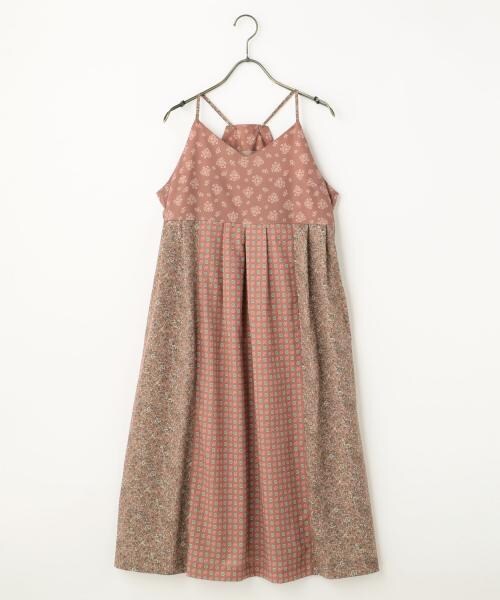 RAY CASSIN(レイカズン)の「パッチワークキャミワンピース(ワンピース/ドレス・レディース・ネイビー/ライトグレー/オレンジ・FREE)」の3枚目の写真