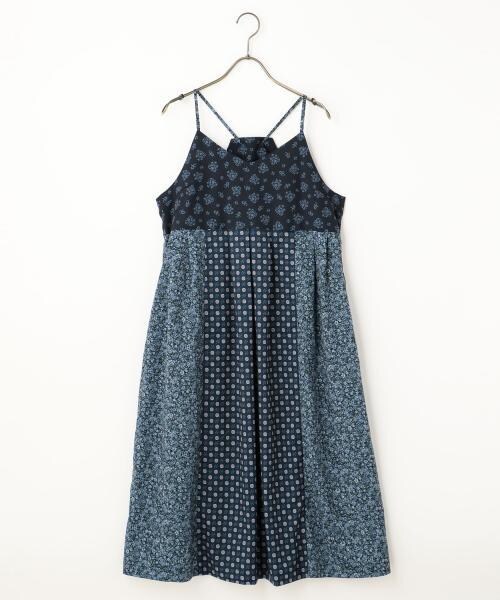 RAY CASSIN(レイカズン)の「パッチワークキャミワンピース(ワンピース/ドレス・レディース・ネイビー/ライトグレー/オレンジ・FREE)」の1枚目の写真