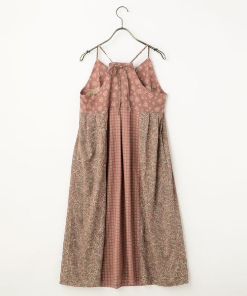 RAY CASSIN(レイカズン)の「パッチワークキャミワンピース(ワンピース/ドレス・レディース・ネイビー/ライトグレー/オレンジ・FREE)」の4枚目の写真