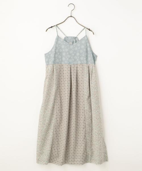 RAY CASSIN(レイカズン)の「パッチワークキャミワンピース(ワンピース/ドレス・レディース・ネイビー/ライトグレー/オレンジ・FREE)」の2枚目の写真