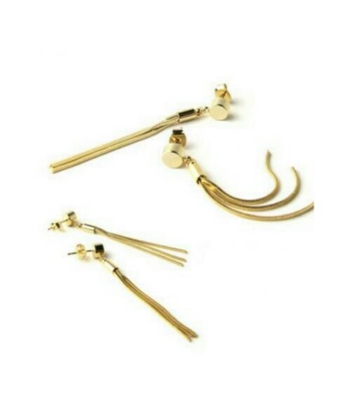 copine（コピン）の「ボタン型チェーンタッセルロングピアス（ピアス（両耳用）・レディース・その他）」の4枚目の写真