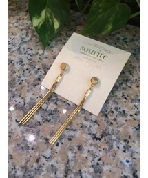 copine | ボタン型チェーンタッセルロングピアス(ピアス（両耳用）)