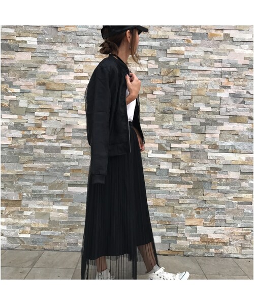 copine(コピン)の「オーガンジー素材のMA-1 ブルゾン【クリックポスト対象商品】(ブルゾン・レディース・その他)」の3枚目の写真