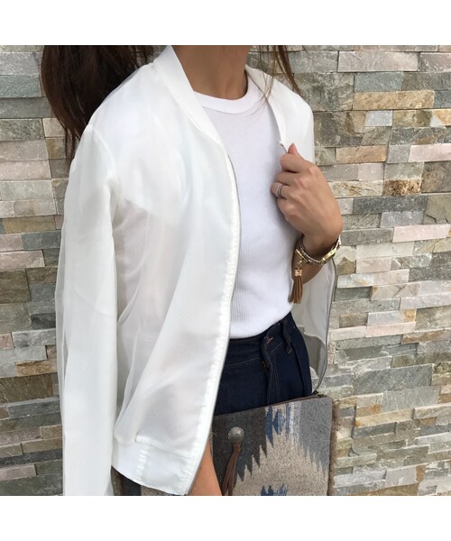 copine(コピン)の「オーガンジー素材のMA-1 ブルゾン【クリックポスト対象商品】(ブルゾン・レディース・その他)」の2枚目の写真