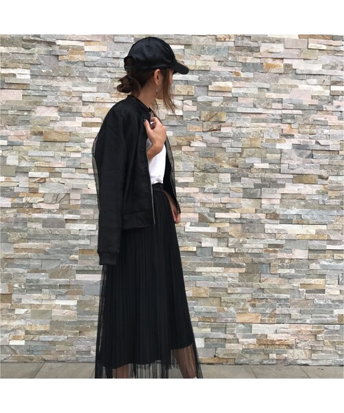 copine(コピン)の「オーガンジー素材のMA-1 ブルゾン【クリックポスト対象商品】(ブルゾン・レディース・その他)」の4枚目の写真