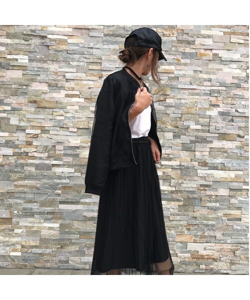 copine(コピン)の「オーガンジー素材のMA-1 ブルゾン【クリックポスト対象商品】(ブルゾン・レディース・その他)」の6枚目の写真