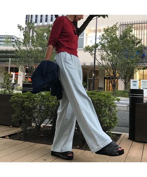 copine（コピン）の「ヒッコリーワイドデニムパンツ（その他パンツ・レディース・その他）」の10枚目の写真