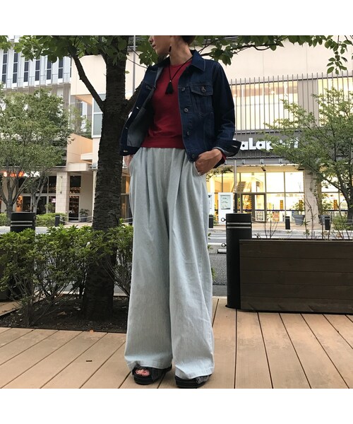 copine（コピン）の「ヒッコリーワイドデニムパンツ（その他パンツ・レディース・その他）」の13枚目の写真