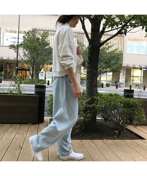 copine（コピン）の「ヒッコリーワイドデニムパンツ（その他パンツ・レディース・その他）」の3枚目の写真