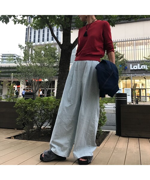copine（コピン）の「ヒッコリーワイドデニムパンツ（その他パンツ・レディース・その他）」の9枚目の写真