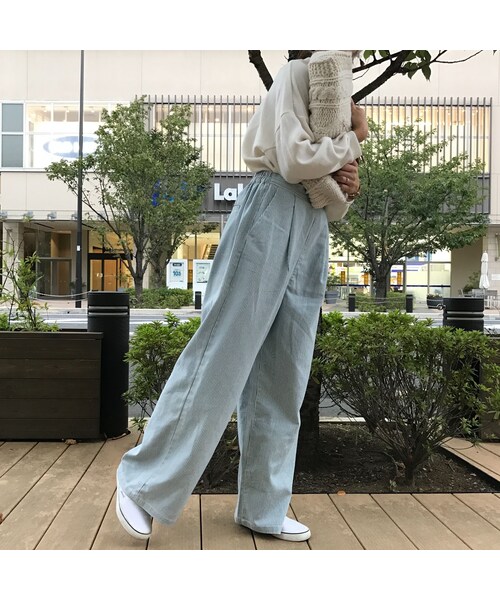 copine（コピン）の「ヒッコリーワイドデニムパンツ（その他パンツ・レディース・その他）」の7枚目の写真