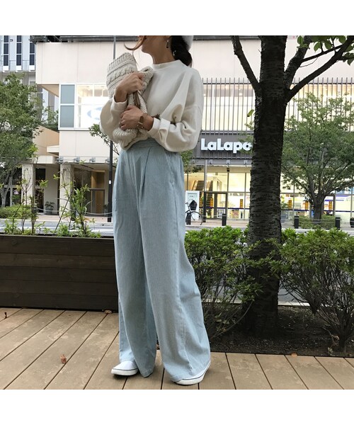 copine（コピン）の「ヒッコリーワイドデニムパンツ（その他パンツ・レディース・その他）」の5枚目の写真