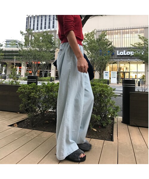 copine（コピン）の「ヒッコリーワイドデニムパンツ（その他パンツ・レディース・その他）」の11枚目の写真