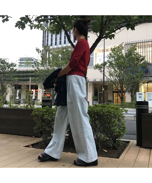 copine（コピン）の「ヒッコリーワイドデニムパンツ（その他パンツ・レディース・その他）」の8枚目の写真