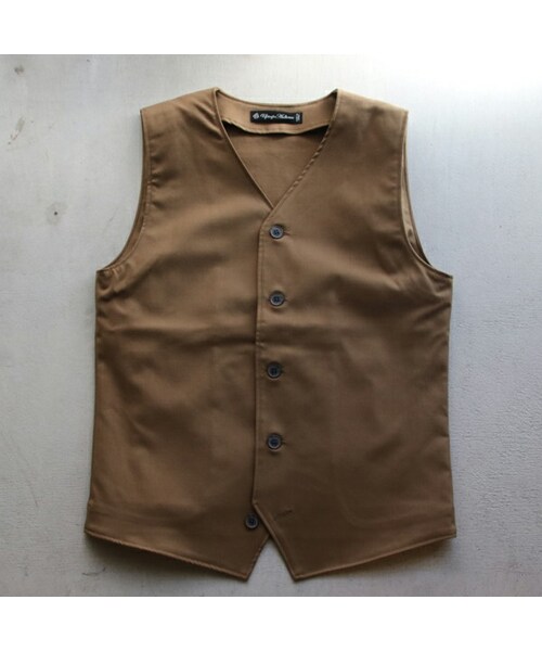 Audience(オーディエンス)の「ウールライクツイルストレッチ Vネックベスト(ベスト・レディース・Navy Stripe/Gray Stripe/Black /Camel/Navy Glen Check/Black Glen Check・S/M/L/XL)」の5枚目の写真