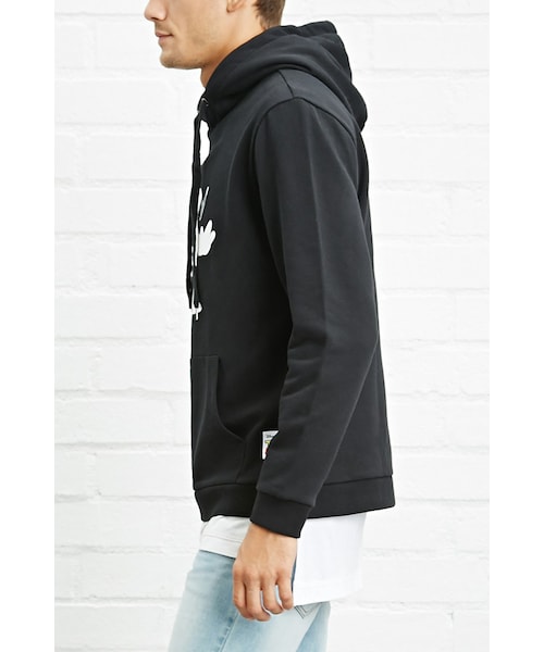 FOREVER 21（フォーエバー トゥエンティーワン）の「[MEN]Forever21 ｘ Pixar リトルグリーンメンパーカー（トップス・メンズ・BLACK/SILVER・XS/S/M/L）」の2枚目の写真