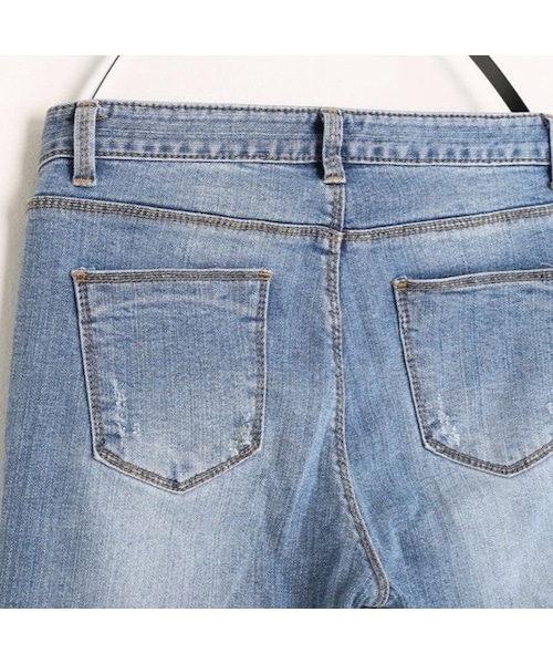 no brand（ノーブランド）の「フレイドヘム加工ダメージデニム（デニムパンツ・レディース・その他）」の11枚目の写真