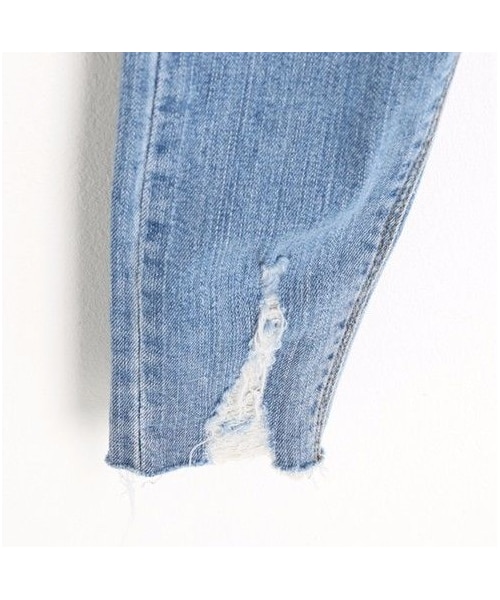 no brand（ノーブランド）の「フレイドヘム加工ダメージデニム（デニムパンツ・レディース・その他）」の10枚目の写真