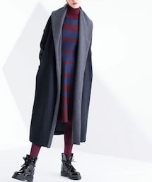 AULA | AULA　DOUBLE FACE WOOL JERSEY KNIT COAT(その他アウター)