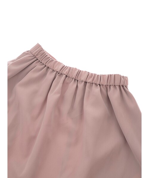 w closet（ダブルクローゼット）の「アシメヘムギャザー入りフレアスカート（スカート・レディース・ピンクベージュ/オレンジ/ブラック・FREE）」の8枚目の写真