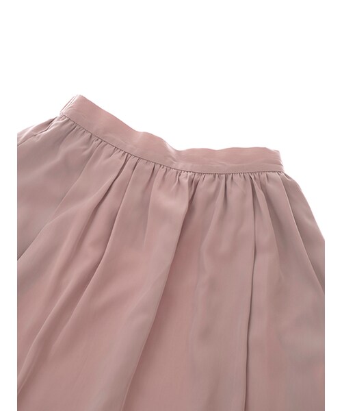 w closet（ダブルクローゼット）の「アシメヘムギャザー入りフレアスカート（スカート・レディース・ピンクベージュ/オレンジ/ブラック・FREE）」の7枚目の写真