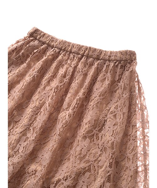 w closet(ダブルクローゼット)の「レースイレギュラーヘムスカート(スカート・レディース・Lグレー/Dピンク/ブラック・FREE)」の7枚目の写真