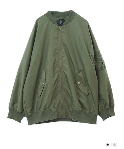 w closet(ダブルクローゼット)の「【先行予約】BIGシルエットMA-1(ジャケット/アウター・レディース・Lグレー/カーキ/ブラック・FREE)」の3枚目の写真