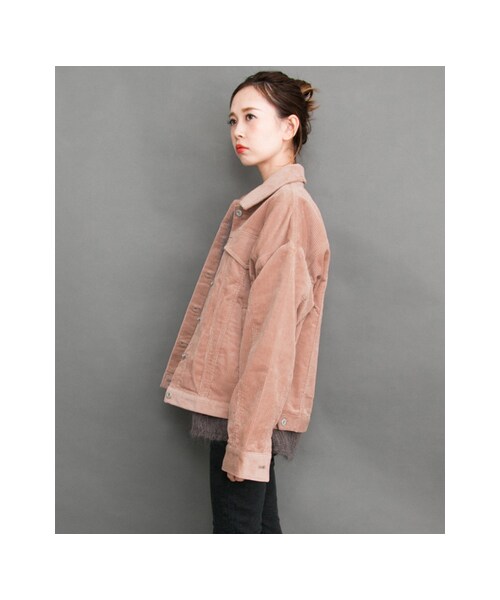 KBF（ケイビーエフ）の「コーデュロイジャケット（ジャケット/アウター・レディース・PINK/L/BLUE/CAMEL・M/L）」の14枚目の写真