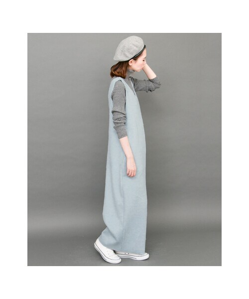 KBF（ケイビーエフ）の「深Vネックオールインワン（オールインワン・サロペット・レディース・BEIGE/L/BLUE/GRAY/BLACK・one）」の9枚目の写真