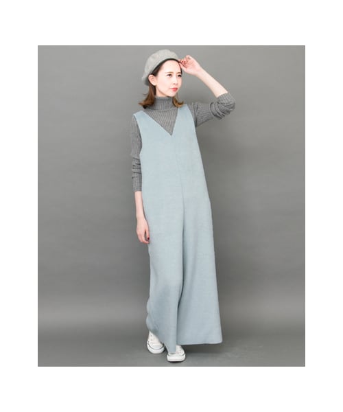 KBF（ケイビーエフ）の「深Vネックオールインワン（オールインワン・サロペット・レディース・BEIGE/L/BLUE/GRAY/BLACK・one）」の10枚目の写真