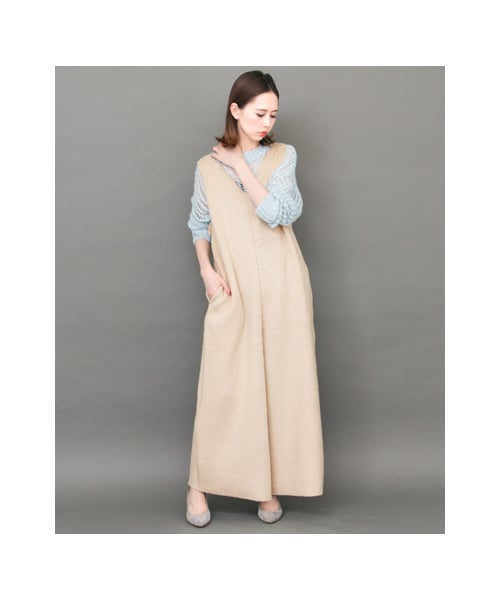 KBF（ケイビーエフ）の「深Vネックオールインワン（オールインワン・サロペット・レディース・BEIGE/L/BLUE/GRAY/BLACK・one）」の13枚目の写真