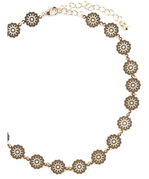 FOREVER 21（フォーエバー トゥエンティーワン）の「FOREVER 21 Ornate Medallion Necklace（ネックレス・レディース・Gold・ONE SIZE）」の2枚目の写真