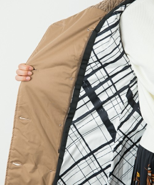 YOSOOU（ヨソオウ）の「【粧う/YOSOOU/ヨソオウ】Big Hood Coat（ダウンジャケット/コート・レディース・ブラック/チャコールグレー/ベージュ・2/3）」の18枚目の写真