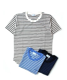 Hombre Nino | Hombre Nino　TWIST RIB POCKET TEE STRIPE(Tシャツ/カットソー)