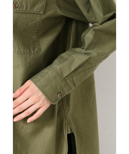 FRAMeWORK（フレームワーク）の「ムライトモールスキンワークシャツ（トップス・カーキ・フリー）」の10枚目の写真