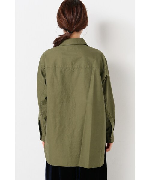 FRAMeWORK（フレームワーク）の「ムライトモールスキンワークシャツ（トップス・カーキ・フリー）」の6枚目の写真