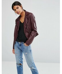 ジャケット・アウター Oasis Tour jaket Oasis（オアシス）の「Oasis Leather Look Biker（ライダース