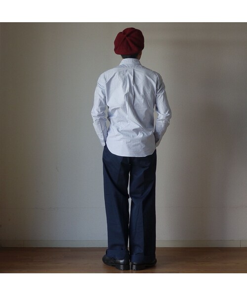 MANUAL ALPHABET(マニュアル アルファベット)の「Manual alphabet マニュアルアルファベット BASIC OXFORD B.D SHIRT STRIPE ベーシックオックスフォードボタンダウンシャツ ストライプ(シャツ/ブラウス・メンズ・その他)」の5枚目の写真