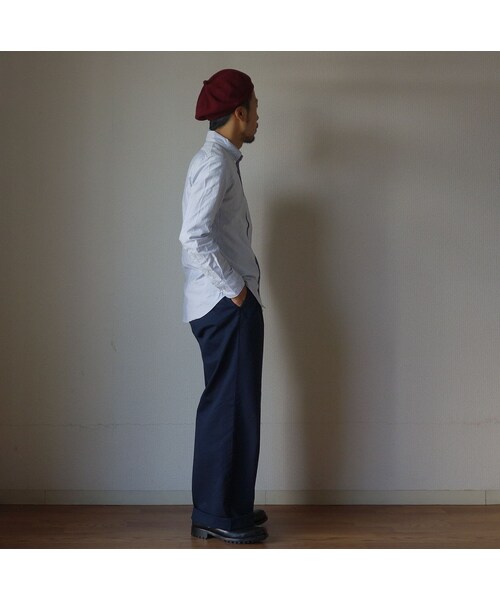 MANUAL ALPHABET(マニュアル アルファベット)の「Manual alphabet マニュアルアルファベット BASIC OXFORD B.D SHIRT STRIPE ベーシックオックスフォードボタンダウンシャツ ストライプ(シャツ/ブラウス・メンズ・その他)」の6枚目の写真