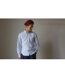 MANUAL ALPHABET | 【完売御礼】Manual alphabet マニュアルアルファベット BASIC OXFORD B.D SHIRT STRIPE ベーシックオックスフォードボタンダウンシャツ ストライプ(シャツ/ブラウス)