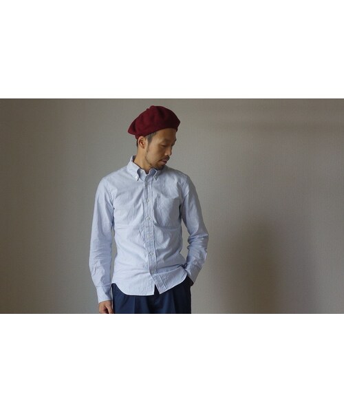 MANUAL ALPHABET(マニュアル アルファベット)の「Manual alphabet マニュアルアルファベット BASIC OXFORD B.D SHIRT STRIPE ベーシックオックスフォードボタンダウンシャツ ストライプ(シャツ/ブラウス・メンズ・その他)」の1枚目の写真