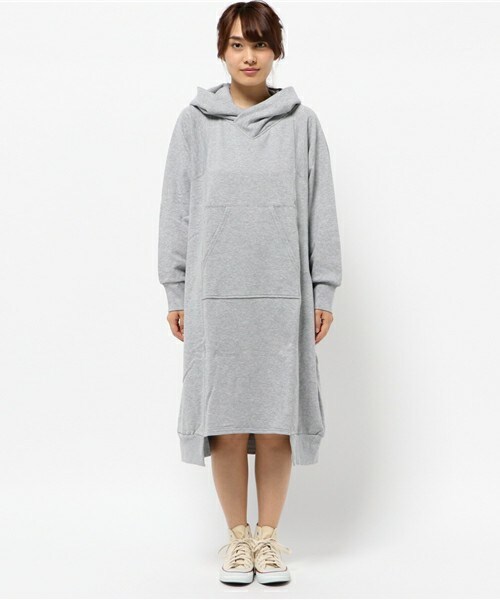 FRAPBOIS（フラボア）の「ラキラッケ（ワンピース・レディース・グレー/ネイビー・1）」の3枚目の写真