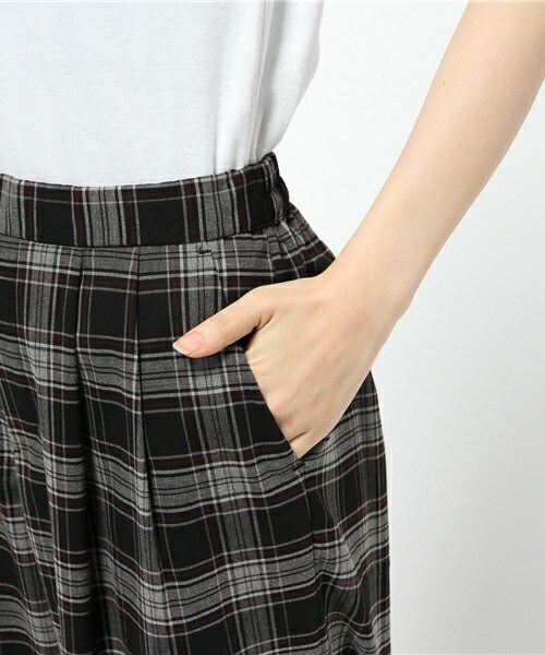 archives（アルシーヴ）の「チェックワイドパンツ（その他パンツ・レディース・チャコールグレー/シルバーグレー/ネイビー・MEDIUM）」の9枚目の写真