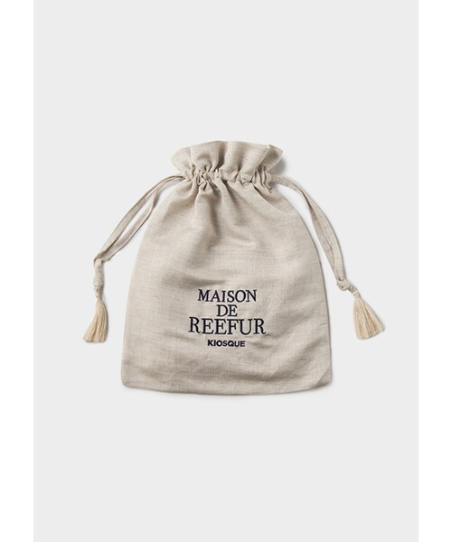 MAISON DE REEFUR（メゾンドリーファー）の「REEFUR ロゴ タッセルポーチ M（バッグ・レディース・Blue/Navy/Beige/Pink・F）」の3枚目の写真
