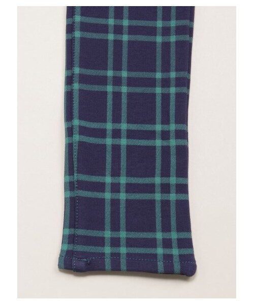 HAKKA KIDS（ハッカキッズ）の「オリジナルチェックプリント 総ゴムフル丈スリムパンツ（パンツ・レディース・ネイビー/ブラック・100/110/120）」の7枚目の写真