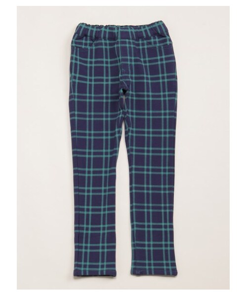 HAKKA KIDS（ハッカキッズ）の「オリジナルチェックプリント 総ゴムフル丈スリムパンツ（パンツ・レディース・ネイビー/ブラック・100/110/120）」の2枚目の写真