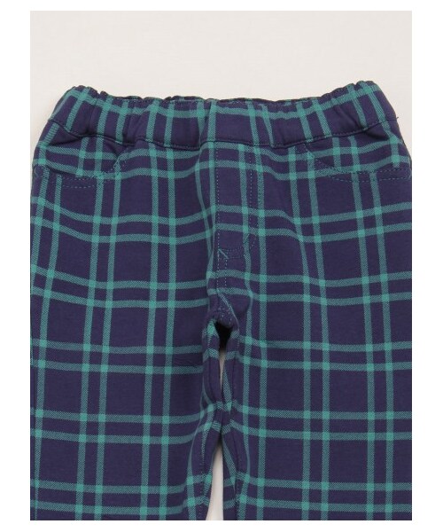 HAKKA KIDS（ハッカキッズ）の「オリジナルチェックプリント 総ゴムフル丈スリムパンツ（パンツ・レディース・ネイビー/ブラック・100/110/120）」の5枚目の写真