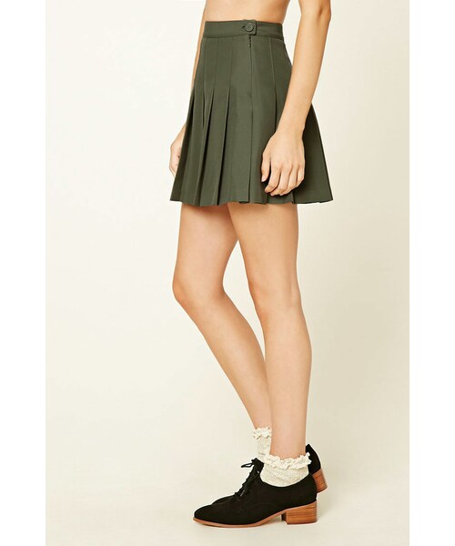 FOREVER 21（フォーエバー トゥエンティーワン）の「FOREVER 21 Pleated Mini Skirt（スカート・レディース・Pink/Green・XS/S/M/L）」の3枚目の写真